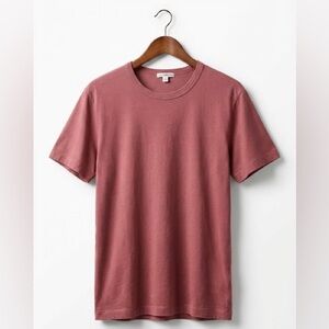 James Perse Standard T-Shirt Size 1 (Small) Dusty Rose-Red Crew Neck Cotton USA